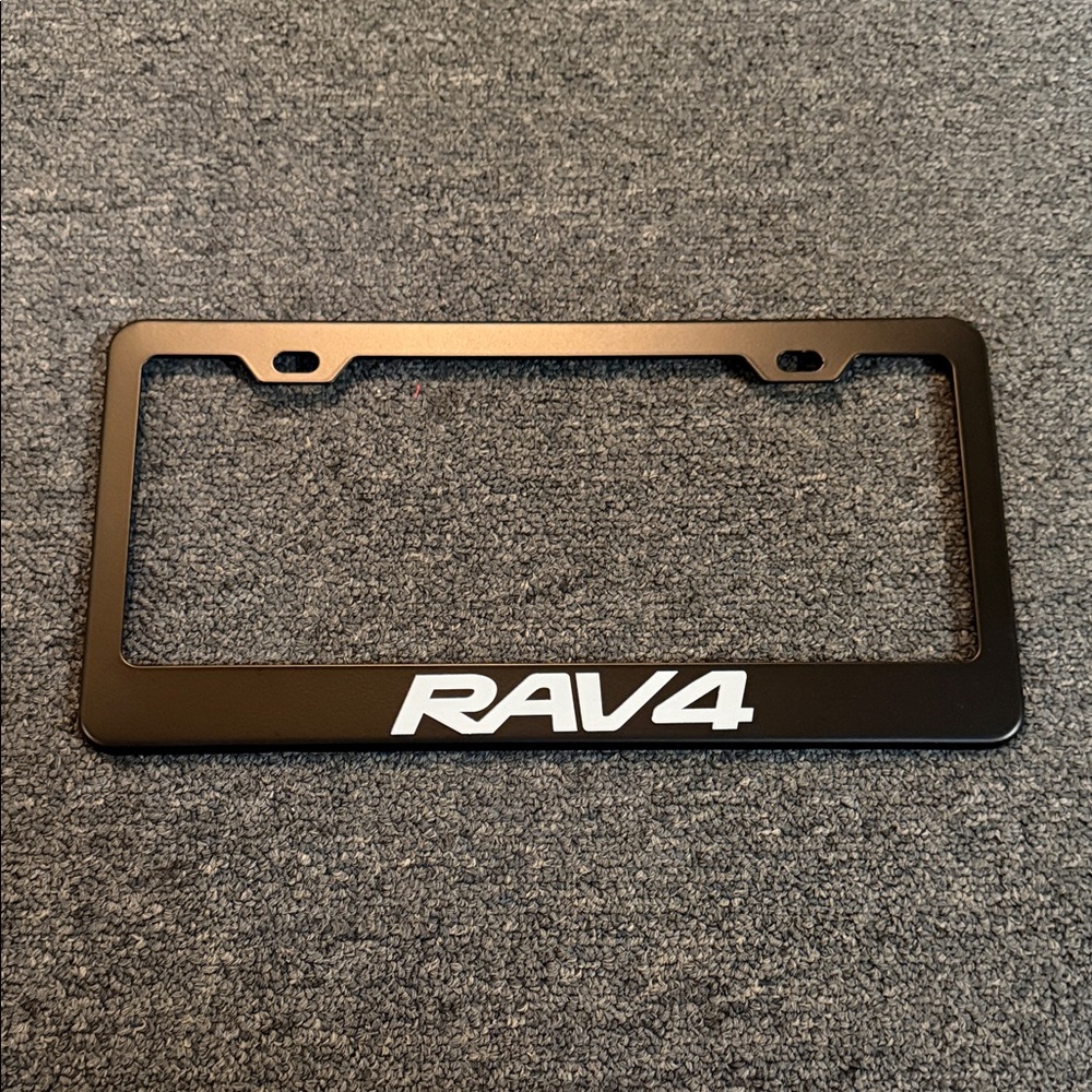 Toyota RAV4 Black Metal License Plate Frame
